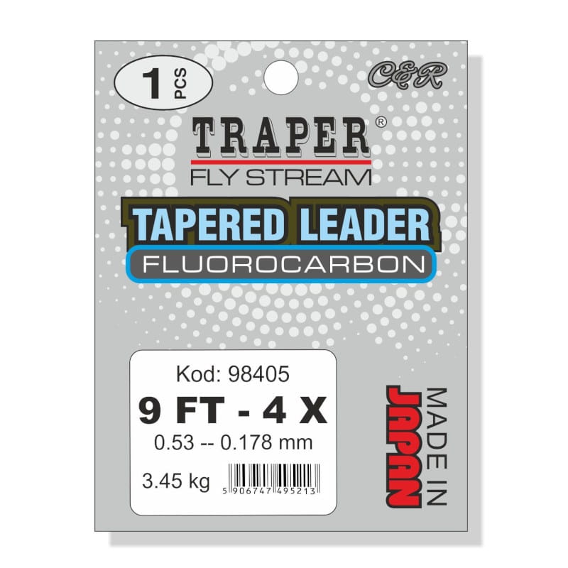 Traper Fly Przypon koniczny Fluorocarbon 9ft 4X-54869