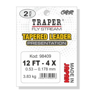 Traper Fly Przypon koniczny Presentation 12ft 3X