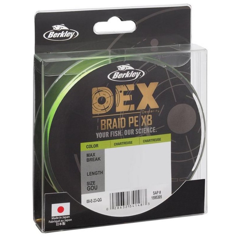 Berkley Plecionka DEX Chartreuse 150m 0.08mm-56194