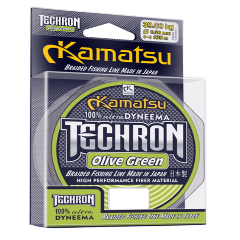 Kamatsu Plecionka Techron Olive Green 135m 0.06mm-32335
