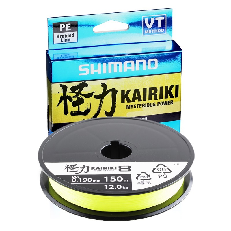 Shimano plecionka Kairiki 8 Yellow 0.19mm 150m-16509