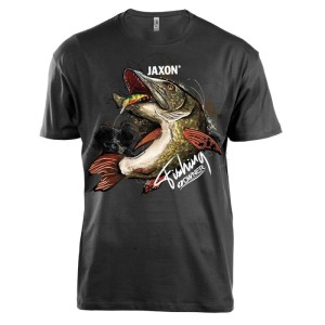Jaxon Koszulka Nature Szczupak Czarna XXL