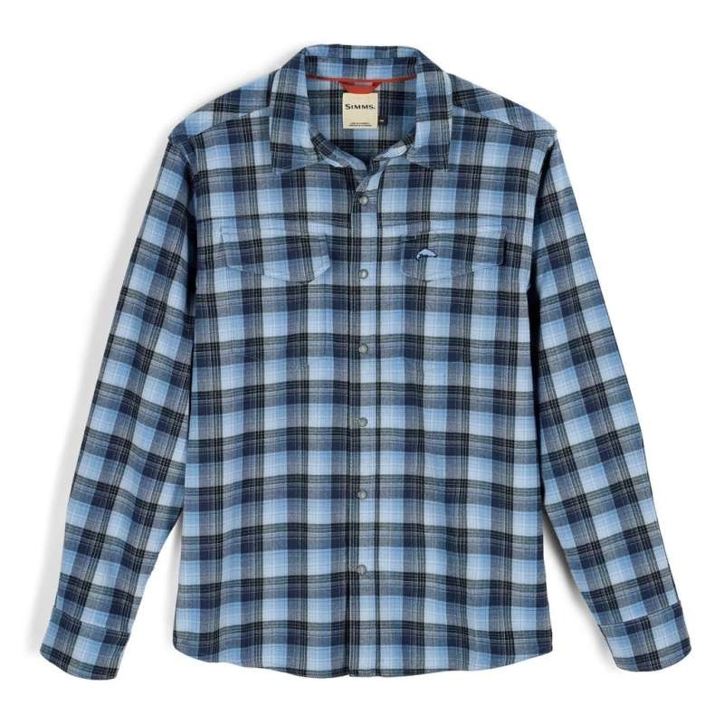 Simms Gallatin Flannel Shirt Kennebec Steel Blue M-61670