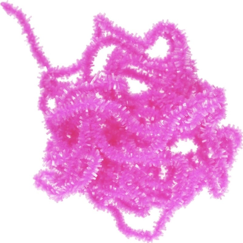 Soldarini Chewingum Chenille Fluo Pink 2mm -57970
