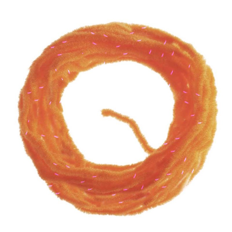 Soldarini Wormstasy Chenille UV Egg's Orange 1.8mm-52444