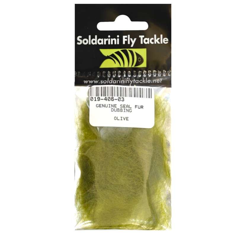 Soldarini Genuine Seal Fur Dubbing Olive-66127