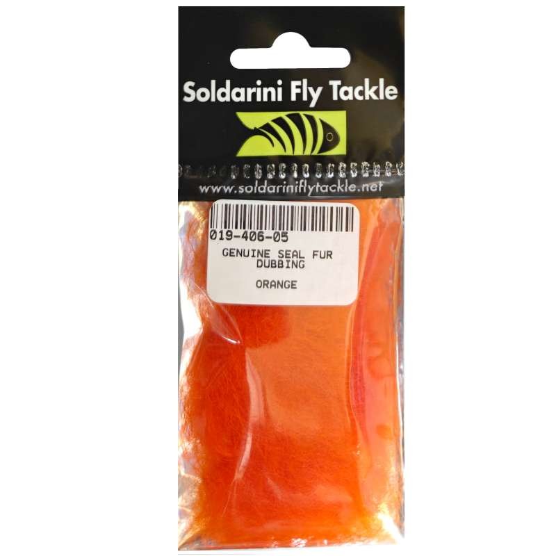 Soldarini Genuine Seal Fur Dubbing Orange-66130