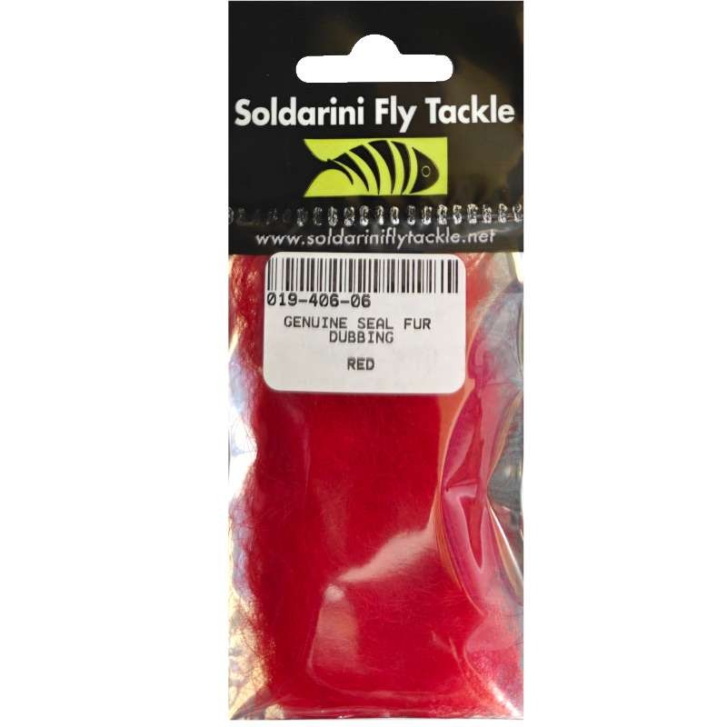 Soldarini Genuine Seal Fur Dubbing Red-66125