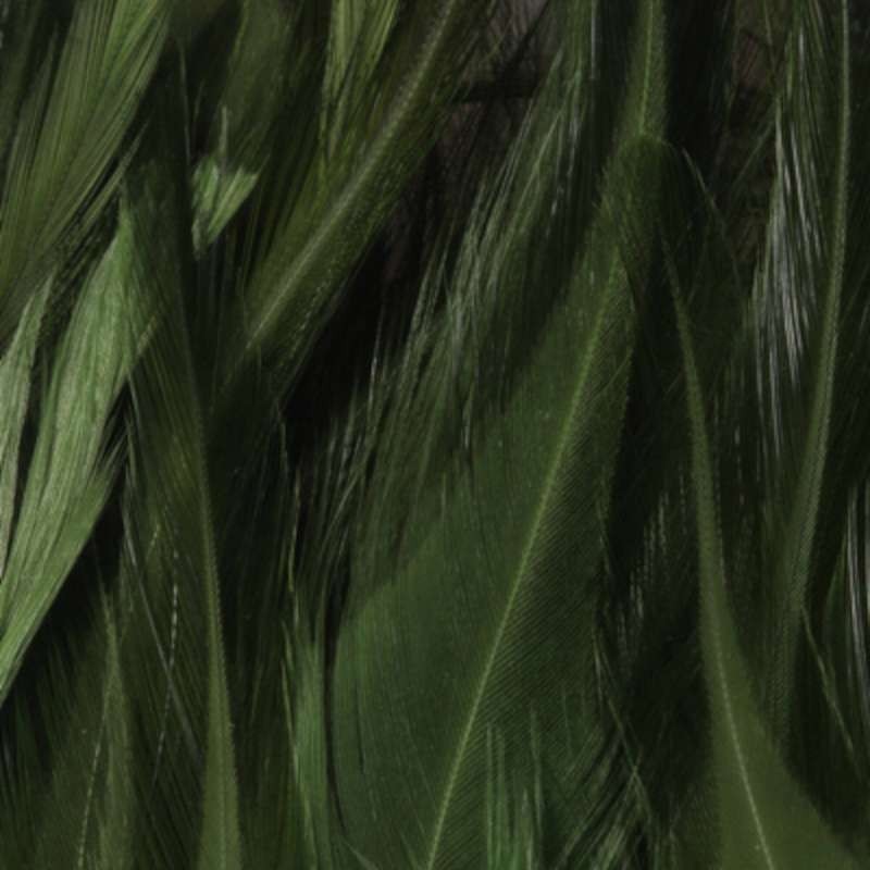 Taimen Strung Saddles Hackle Green Olive-66331