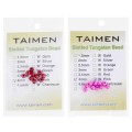 Taimen Tungsten Furrow Slotted Beads Pink 3mm-67145