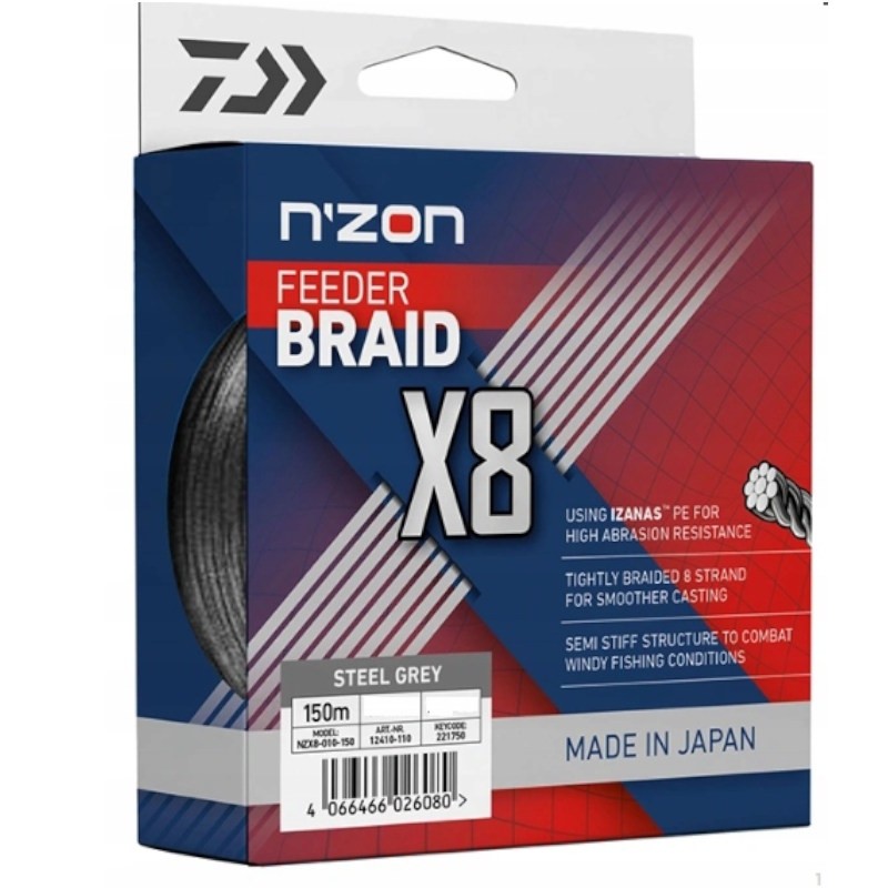 Daiwa Plecionka N'zon Feeder Braid 8X 150m 0.10mm-66011