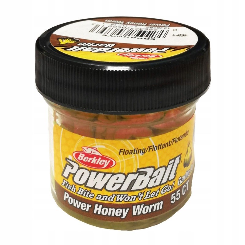 Berkley PowerBait Garlic Power Honey Worm Orange -48737
