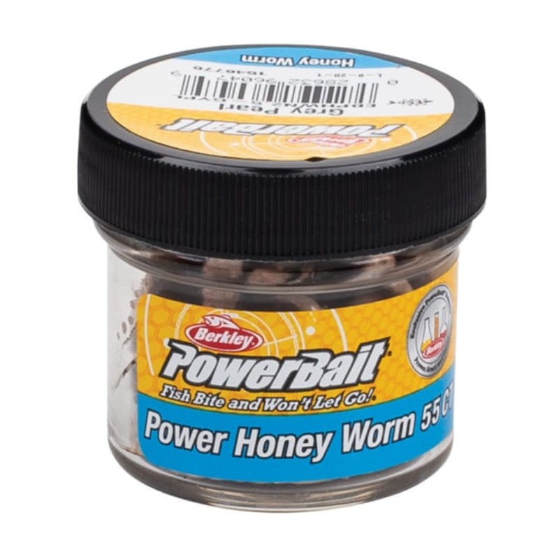 Berkley PowerBait Power Honey Worm Grey Pearl-48741
