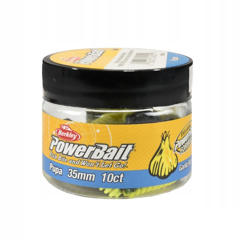 Berkley PowerBait Pupa Black/Yellow Czosnek 3.5cm-56988