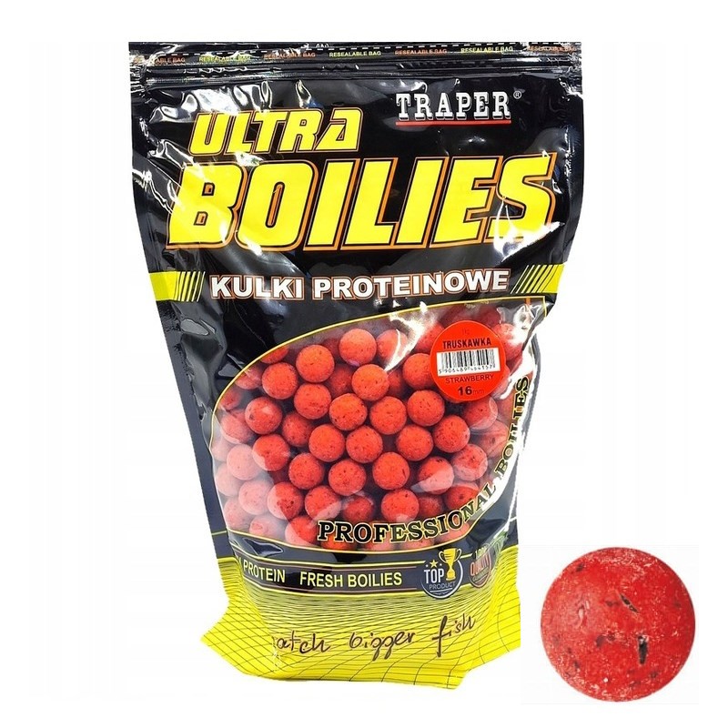 Traper Kulki Ultra Boilies Truskawka 1kg 16mm-46020