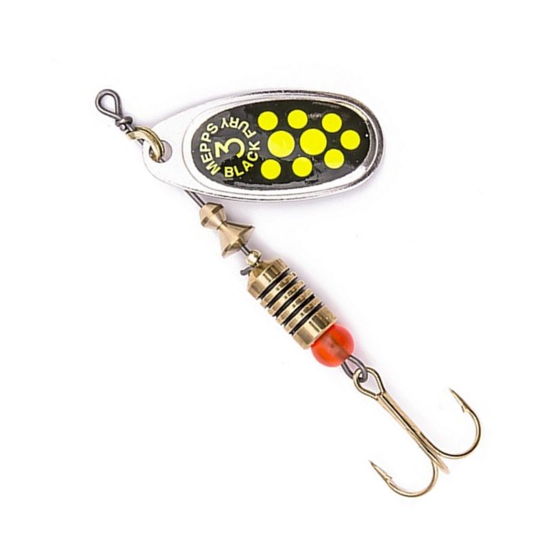 Mepps Błystka Black Fury silver/żółte 0 2g-60493
