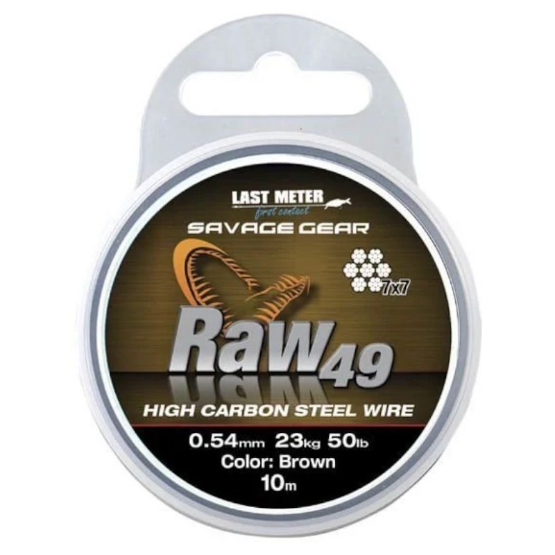 Savage Gear Raw49 7x7 Brown 0.54mm 23kg 10m-60344