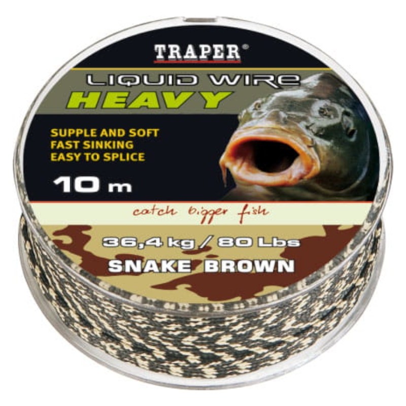 Traper Liquid Wire Heavy Snake Brown 10m 36.4kg-60331