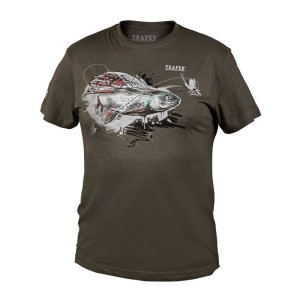 Traper Fly T-shirt Art Grayling Dark Khaki M