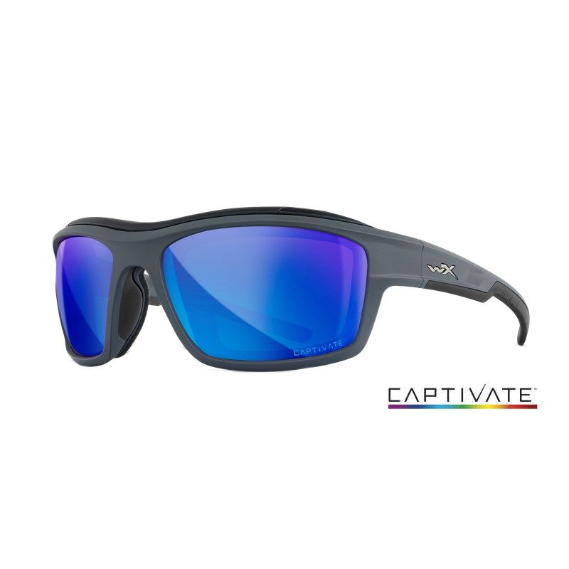 Wiley X Ozone Captivate Blue Mirror Matte Grey-37756