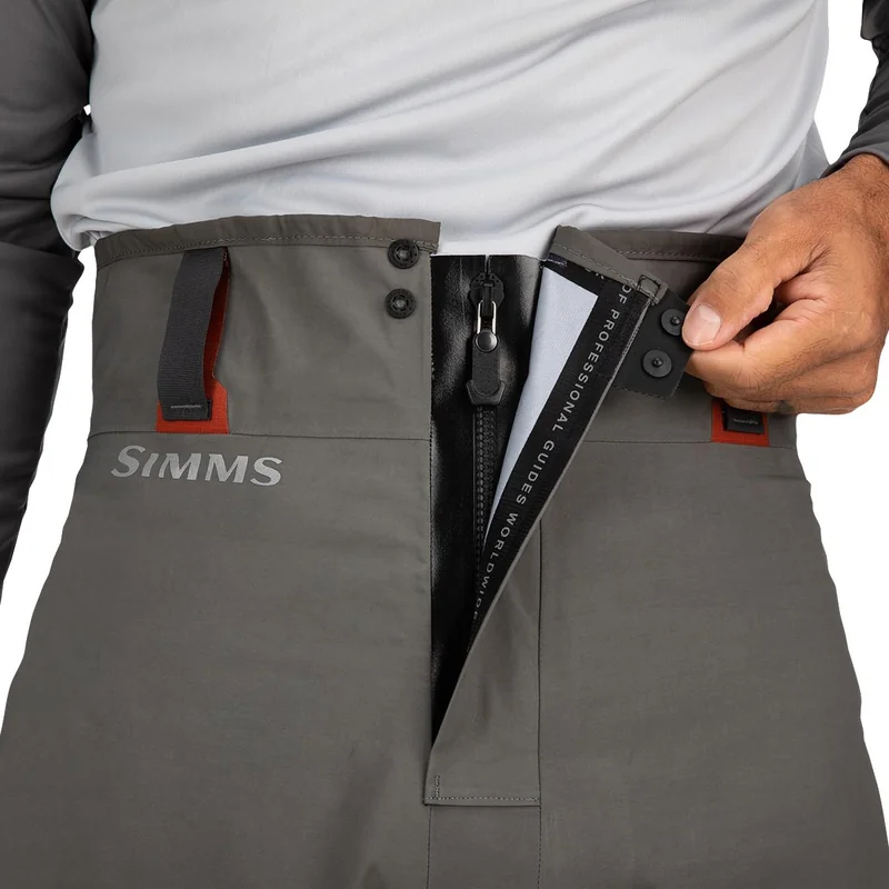 Spodniobuty Simms G3 Guide Pant Gunmetal – rozporek z zamkiem TIZIP