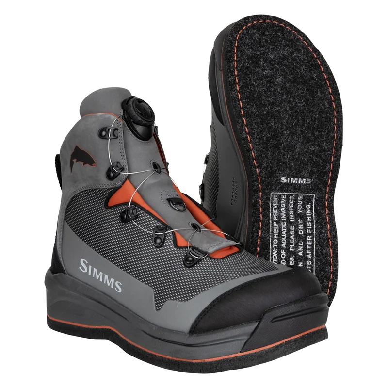 Buty do brodzenia Simms Guide BOA Boot Felt Slate – Płytka TPU w podeszwie