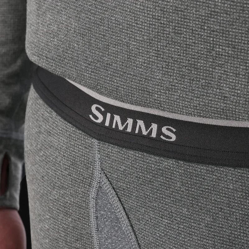 Kalesony termoaktywne Simms Strata 160 Bottom Dark Grey Heather – pas z logo
