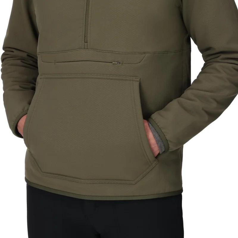 Bluza termoaktywna Simms Strata 330 Half-Zip Hoody Loden – kieszeń kangurka