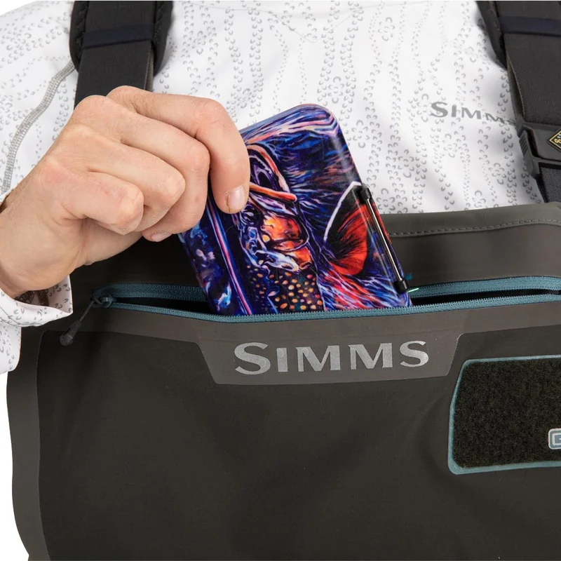 Wodery damskie Simms Women's G3 Guide Stockingfoot Gunmetal – kieszeń na piersi